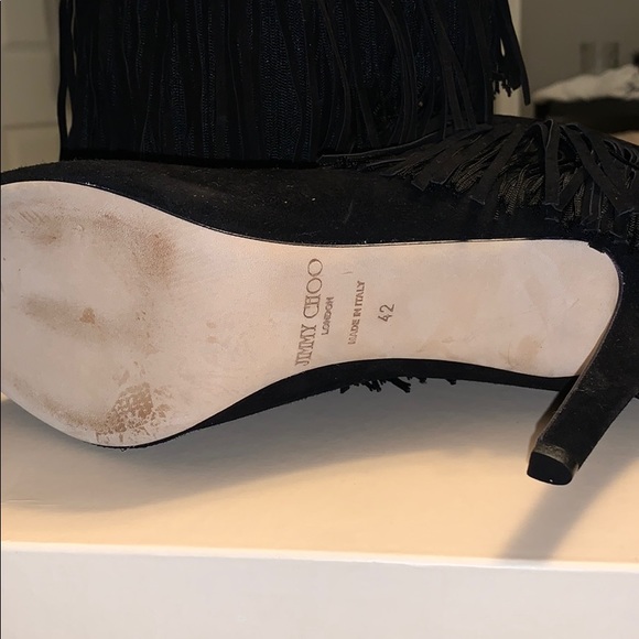 Jimmy Choo Daxen Fringe Suede Ankle Boots - Picture 4 of 4